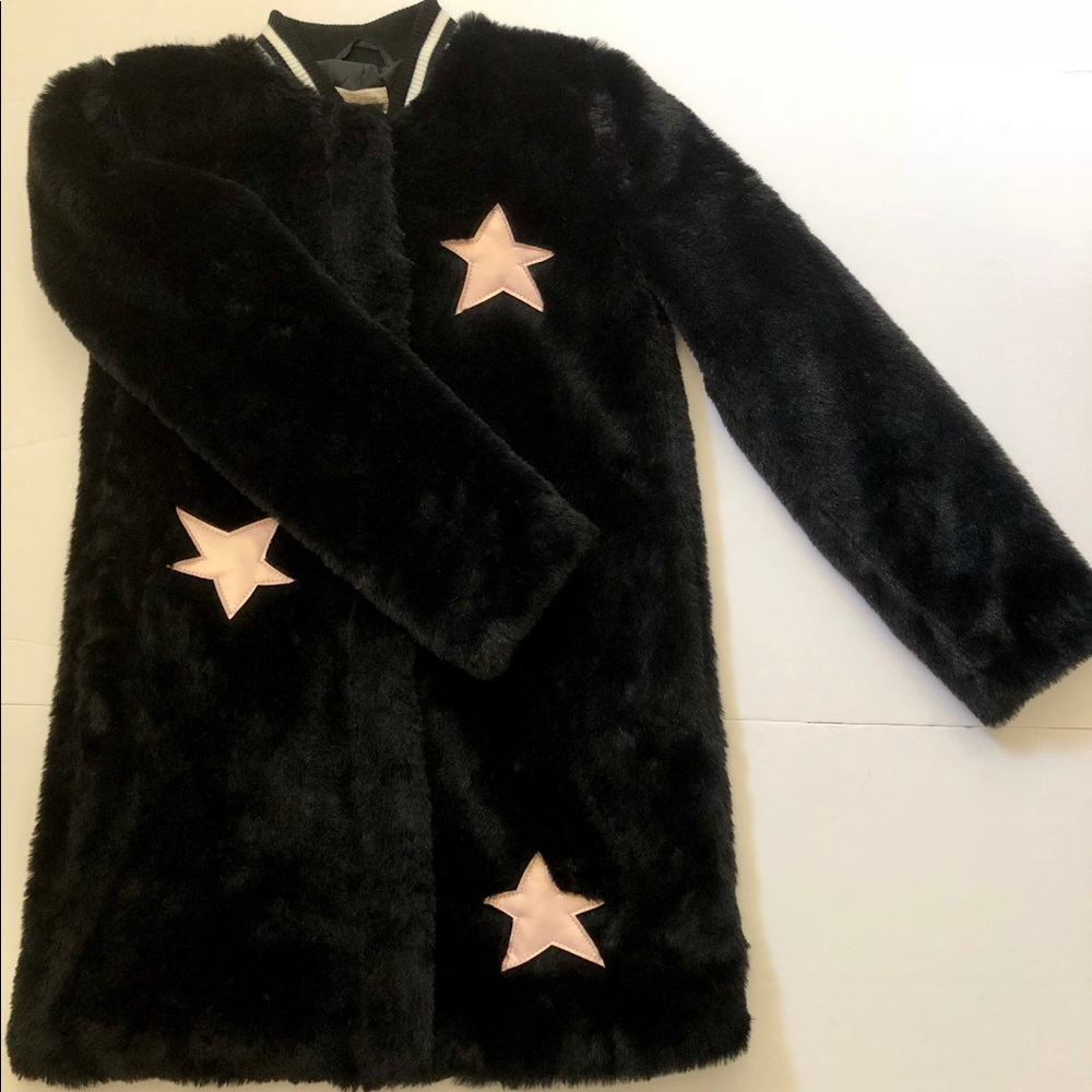 NWOT GB Girls Black Faux Coat